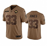 Men's Green Bay Packers #33 Aaron Jones Brown 2023 Salute To Service Limited Jersey,baseball caps,new era cap wholesale,wholesale hats